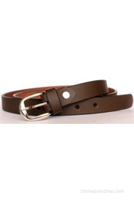 Tops Women Casual Brown Genuine Leather Belt(Brown)